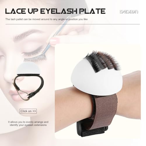 Beaupretty Hand Lash Tray, Lash Extension Holder, Eyelash Extension Wrist Holder for Women Makeup Eyelash Grafting