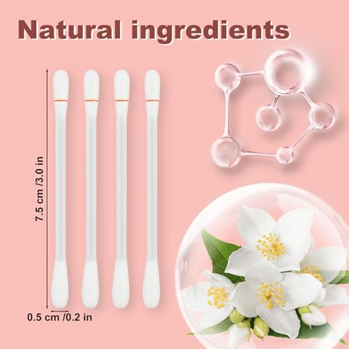 Cotton Swabs,Cotton Makeup Remover Swabs,Eye & Lip Sticks Remover,Liquid-Filled Makeup Remover Swabs Disposable Cotton Swabs for Eye/Lip/Eyebrow/Eyelash Makeup (Pack of 200)
