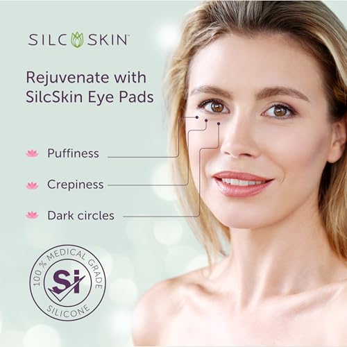 Silc Skin Silicone Eye Pads Reusable Overnight Eye Patches, Medical Grade Silicone For Fine Lines And Puffiness, Eye Mask Holiday Beauty Gift For Her, 120 Day Supply