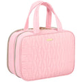 Voova Hanging Travel Toiletry Bag for Women Men, Waterproof Makeup Cosmetic Organizer Holder for Toiletries Accessories, Traveling Essentials,Shampoo,Full-Sized Container, Brushes Kit Set, Pink
