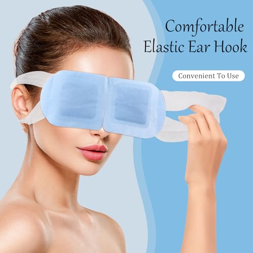 FRESHME Warm Compress Eye Mask - 10 Packs Steam Eye Masks Disposable Self Heated for Dry Eyes, Warming Compresses Sleeping Travel Essentials Self Heating Eye Masks for SPA Relieve Eye Fatigue Stress