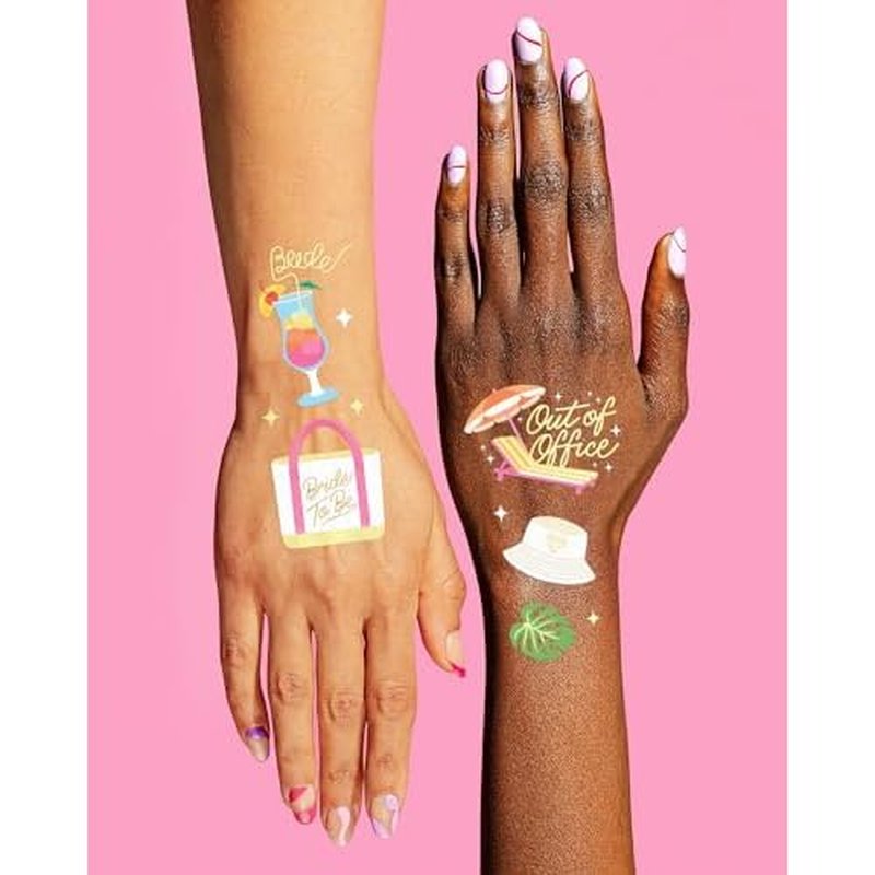 xo, Fetti Bachelorette Party Summer Party Temporary Tattoos - 50 Foil Styles | Pool Party Bach Decoration, Bridesmaid Favor, Bride to Be Gift, Bridal Shower Supplies, Engagement Accessory, Maid of Hon