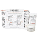 The Honest Company New Mama Care Essentials Gift Set, Hospital Bag Must Haves, Travel Size Nip Balm (0.5 oz) Glow On Body Cream (1 Gotta Face Wash (1.75 fl) with Reusable Pouch