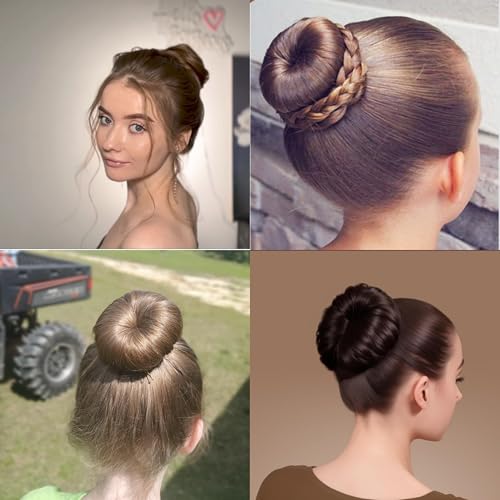 Donut Hair Bun Maker - 4pcs Hair Bun Maker for Kids Easy Ballet and Sock Buns 20pcs Bobby Pins Black