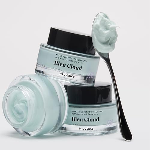 Provence Beauty Bleu Cloud Night Moisturizer ? Hydrating Night Cream for Face, Anti-Aging Nighttime Moisturizer for All Skin Types 2Fl Oz