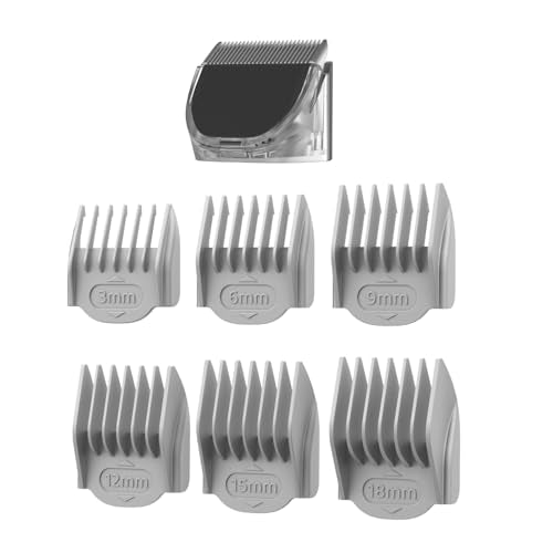 Grooming Clipper with Six Adjustable Combs
