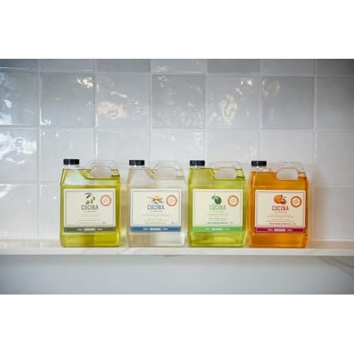 Cucina Fruits & Passion Hand Soap Refill, Lime Zest & Cypress, 1 L (33.8 fl oz) ? Liquid Hand Soap with Olive Oil, Biodegradable, Vegan Formula, Kitchen & Bathroom