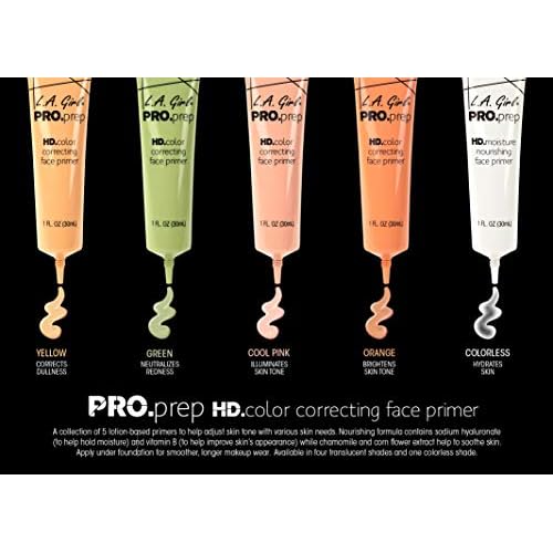 L.A. Girl PRO.Prep Correcting Primer, Green GFP912 (Pack of 2)