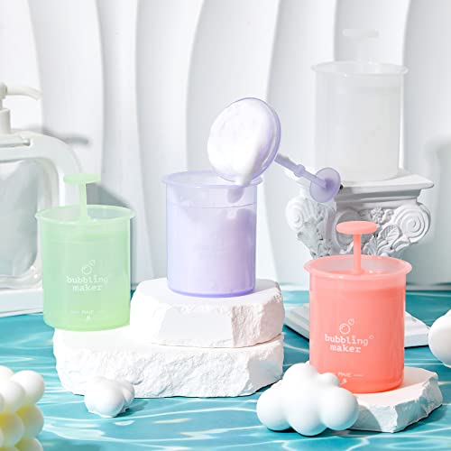 Maitys 4 Pcs Face Foam Maker Facial Cleansing Tool Face Wash Deep Cleanser Foamer Convenient Facial Skincare Whip Maker Travel Household Quick Cleansing Tool for Face Wash Skin Care