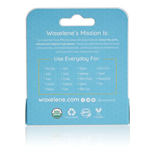 Waxelene Original Lip Tube 3 Piece, Best Lip Balm Ever Organic Calming Multipurpose Ointment Baby Eczema Dry Sensitive Skin Body Hand Face Moisturizer