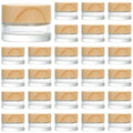 32 Pcs 5 Gram Glass Cosmetic Jars with Lids, Glass Cosmetic Containers, Refillable, Empty Sample Bottles for Lotions, Eye Cream, Balms, DIY Beauty