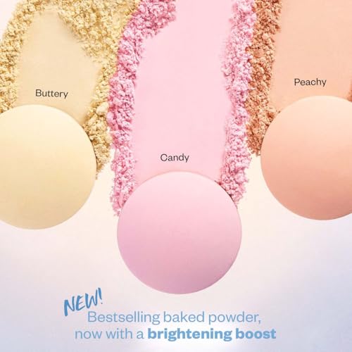 Kosas Cloud Set Face Brightening Powder - Pressed Brightening Powder, Smooths Shine Controll, Coverage for Dark Undereye & Uneven Skin - Lightweight Setting Powder - Candy (Sheer Brightening Pink)