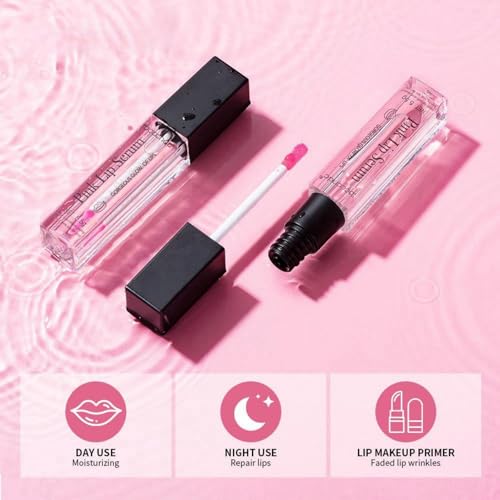 Magic Color Changing Lip Gloss, Pink Magic Mood Lipstick Hydrating Lip Glow Oil Lip Tint Lip Inks Stain Lip Balm Not Greasy Transparent Plumping Lip Serum for Women Girls Lip Care Products