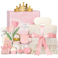 Birthday Gifts for Women - 13PCS Unique Happy Birthday Gifts Basket for Mom Her Best Friend Sister Wife Girlfriend Coworker - Relaxing Spa Self Care Package Valentines Day Gifts Set (Rose)