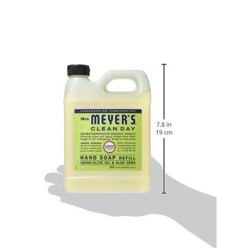 Liquid Hand Soap Refill, Cruelty Free and Biodegradable Formula, Herbal Free, Mass Skin Care, Non-Drying, Softening Cleanser, Lemon Verbena Scent, 33 OZ Each Pack, Pack of 2