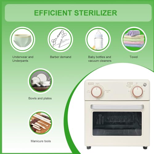 Sterilizer Tools, 8L Drying and 3-in-1 Disinfection Tools 150W Sterilizer with Timer Disinfection Cabinet Suitable for Mother-Child Products, Towels, Hair Salons, Nail Studios (White1)