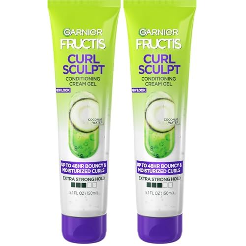Garnier Fructis Style Curl Sculpt Conditioning Cream Gel for Bounce & Moisture,5.1 Fl Oz,(Packaging May Vary),(Pack of 2)