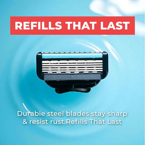 Tomboy 5-Blade Razor Refills, 4-Pack, Women's Precision Shave Cartridges with Moisture Strip