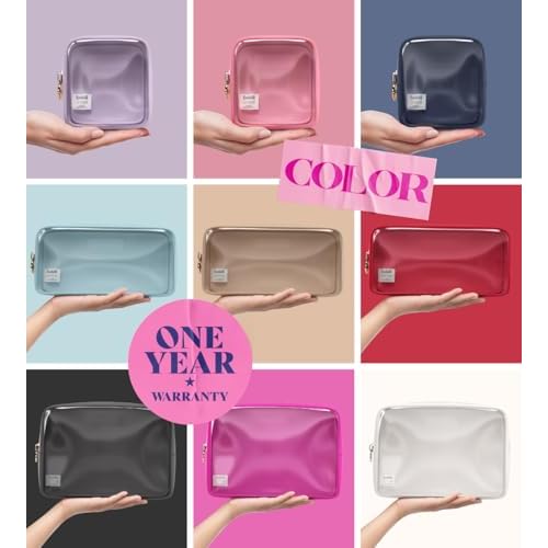 Clear Cosmetic Bags Set of 3, Mini Small Large Makeup Bags For Women Clear Pouch Cosmetics Cases Zipper Cute Pouches Make Up Travel Toiletry Essentials Preppy Purse Organizer Makeup Cases, Fuchsia