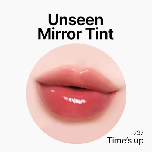 Unseen Mirror Lip Tint ? High-Gloss, Non-Sticky, Long-Lasting Stain, Blendable, Clear Shades (Time's up, 3.5g / 0.12 oz)