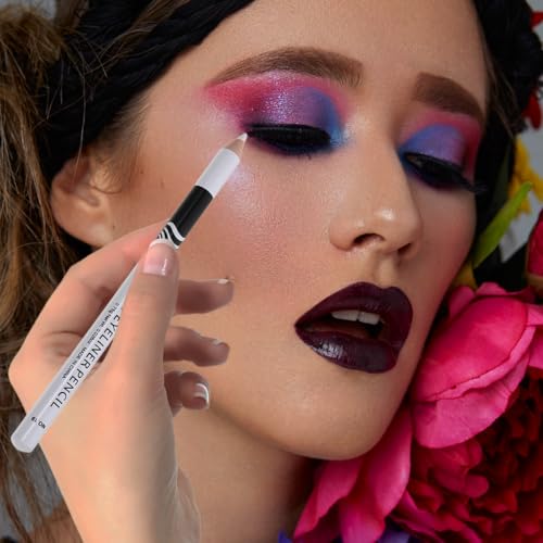 Eyeliner Pencil Set White 20Pcs Eye Makeup Pencils Natural Look Portable Size for Home and Professional Use