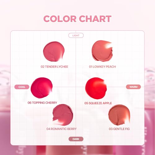 lilybyred Balming Dewy Tint | Korean Semi-Glow Lip Stain, Velvet to Soft Glow Texture, Sheer Buildable Color, Moisturizing & Lightweight, Natural Flush Look, Non-Sticky, 0.21 oz. (03 Gentle Fig)