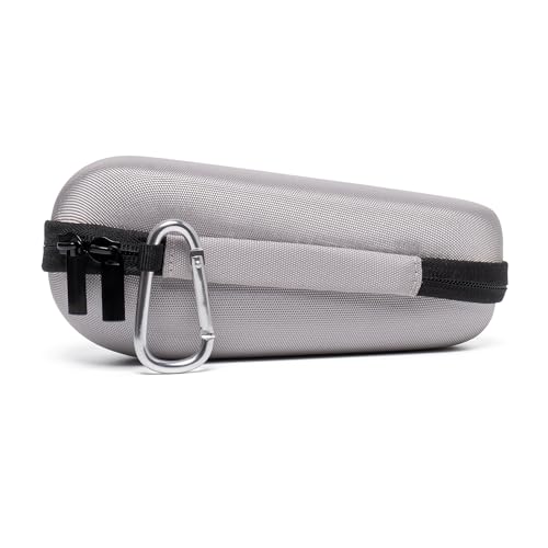 Nincha Electric Razor Case for Braun Series 3, 5, 7, 9 Shavers, Hard Shell EVA Travel Case with Charger Storage, Shaver Protective Carrying Case with Carabiner Silver Grey