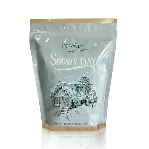 Italwax Snowy Day - 500g / 1.1 lb - Hard wax beads for hair removal - Transparent wax - Synthetic formulation ideal for sensitive skins - Recommended for Bikini Area and Armpits