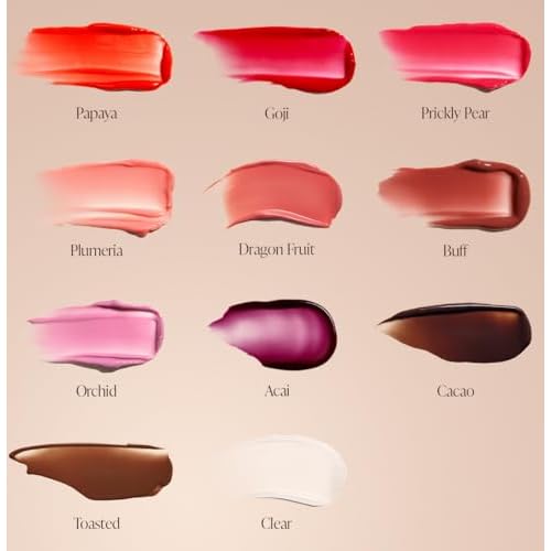 Saltair Hydrating Lip Oil Balm, Clear and Tinted Lip Gloss, Everyday Shades 5-Pack. Moisturizing Vegan Conditioning for Dry Cracked Lips with Glossy High-Shine Finish. Coconut Vanilla Flavor