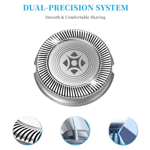 SH30 Replacement Heads Compatible with Shavers Series 3000 2000 1000 S738 S1560 Click and Style Shaver,SH30 Replacement Double Blades for Series 3000 Replacement Blades,6pcs.