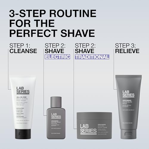 Lab Series Men's Grooming Razor Burn Balm After Shave Lotion - Hydrates & Soothes Skin - Skin Care for Men, 3.4 Ounce