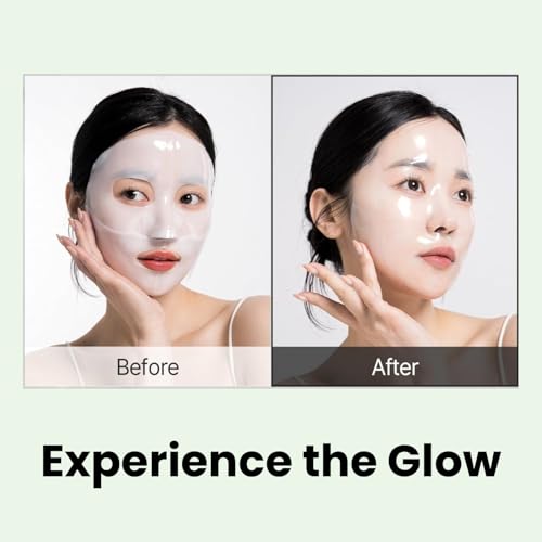 VeganMucin Lifting Hydrogel Korean Face Mask 3 EA, Improves Skin Texture, Glowing Skin, Made in Korea