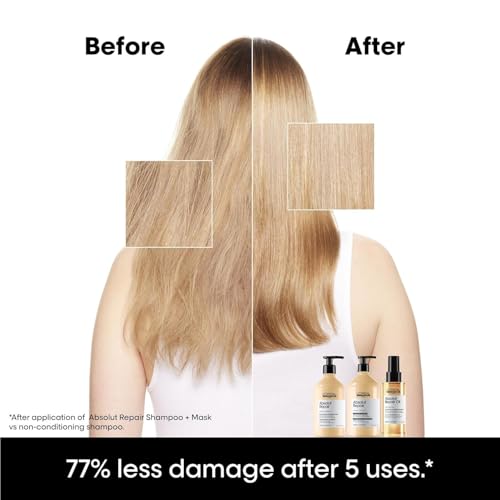 L'Oreal Professionnel Paris Absolut Repair Shampoo ? Nourishing Protein Shampoo For Dry, Damaged Hair, Repairs Damage and Provides Shine