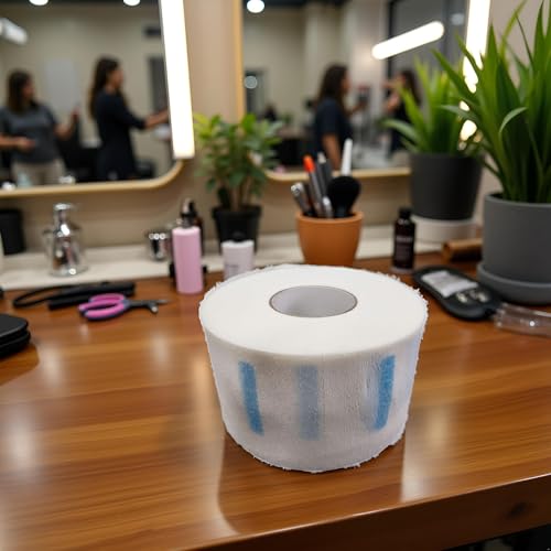 White Haircutting Strips Hairdressing Stretchy Neck Band Neck Paper Tissue Hair Removal Waxing Strips for Barber Shop Hair Cutting Styling Salon Accessories Supplies Shave and Hair Removal