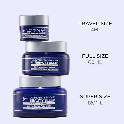 IT Cosmetics Confidence in Your Beauty Sleep - Anti-Aging Night Cream - Visibly Improves Fine Lines, Wrinkles, Dryness, Dullness & Loss of Firmness - With Hyaluronic Acid - 0.47 fl oz