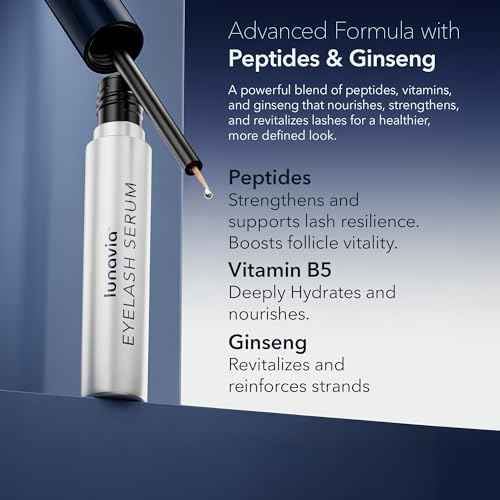 Eyelash Serum - Peptide & Botanical Lash Conditioner for Healthier, Stronger-Looking Lashes - Nourishing Lash Serum with Ginseng Extract for Daily Lash Care