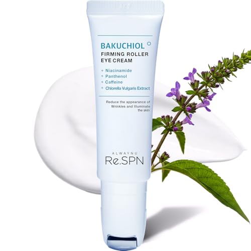 Re.SPN Bakuchiol Firming Eye Cream with Cooling Metal Roller ? Clinically Proven Moisturizing Eye Cream for Puffiness, Wrinkles & Dark Circles | Vegan, Fragrance-Free, Korean Skincare (0.67 fl oz)