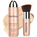 Airbrush Foundation Spray with Brush - Full Coverage Magic Minerals Airbrush Foundation for Smooth Radiant Finish, Hydrating Makeup for a Flawless, Natural Finish, Breathable (Nude)