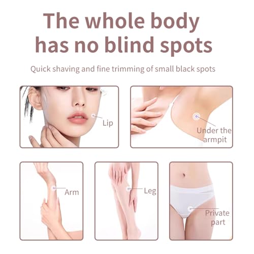 Bikini Trimmer for Women,2 in 1 Dual Head Bikini Shaver & Body Shaver,Cordless & Waterproof Electric Bikini Trimmer for Women, Painless Hair Removal with Silky Glow Finish,New Beige