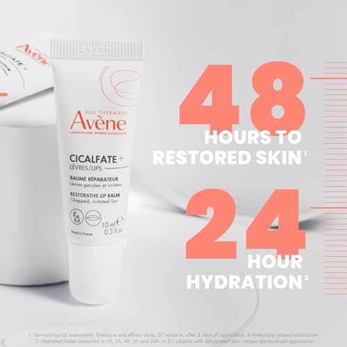 Av?ne Cicalfate Restorative Lip Cream, Long Lasting Moisture to Soothe Dry, Cracked Lips, promotes healthy lip barrier, water resistant, safe for infants, children and adults 0.3 Oz