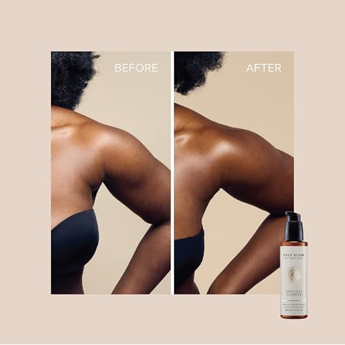 SELF GLOW BY JAMES READ - Endless Summer Gradual Tan Moisturiser | Nourish + Tone Skin with Customizable, Lasting Glow | Non-Allergen Fragrance, Silicone + Drying Alcohol-Free (200ml | 6.8 fl oz)