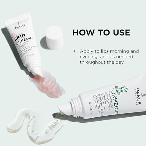 IMAGE Skincare, Ormedic pH Balancing Lip Enhancement Complex, with Avocado Oil & Vitamin E for Deep Hydration, Clear & Seer Pink, Set of 2