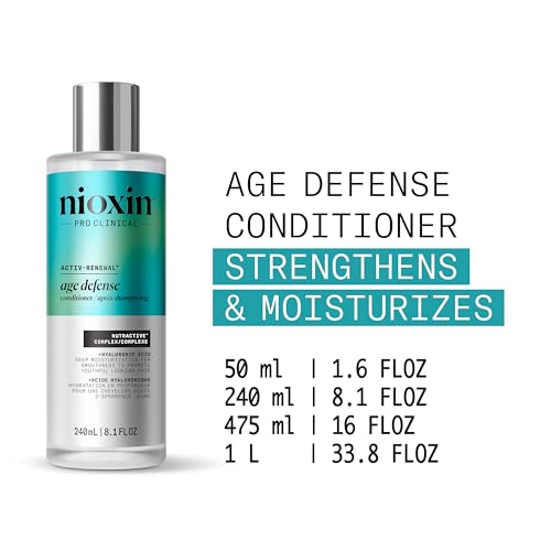 Nioxin Age Defense Conditioner for Aging Hair | Strengthening & Moisturizing Conditioner with Hyaluronic Acid | Against Breakage | Paraben, Sulfate & Silicone-Free | Daily Use