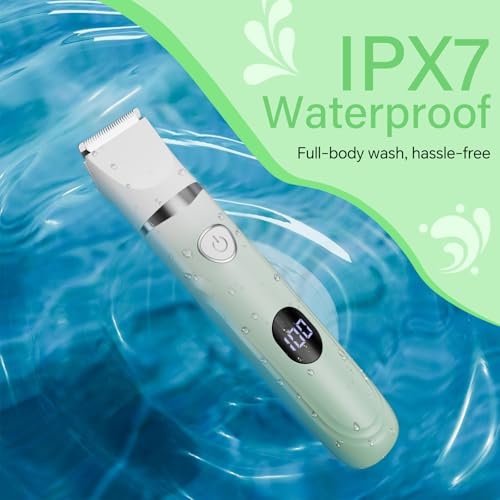 Bikini Trimmer for Women, 3-in-1 Electric Razors for Silk Skin, Wet/Dry Body Hair Shaver for Face Nose Eyebrow Arms Armpit Legs Pubic Area, Painless, IPX7 Waterproof, Ceramic Blade