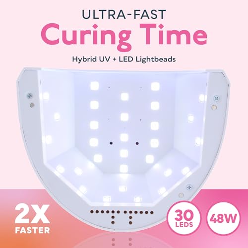 SUNUV Gel Nail Light for Nail Polish 48W UV Dryer SUNone White, Hema-Free Gel Nail Polish Kit, 16 Colors Gel Polish Set