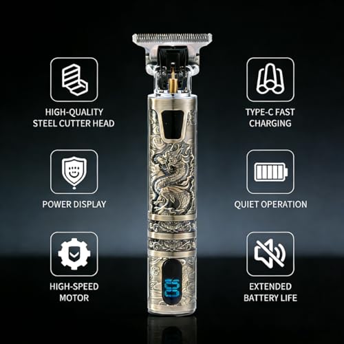 Hair Clippers for Men, Beard Trimmer for Mens, Cordless Electric Hair Trimmer, Rechargeable Beard Trimmer Shaver, Professional Electric Hair Clipper Set for Family,Gifts for Men