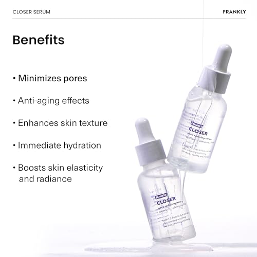 FRANKLY Pore-Perfecting Duo: Closer Serum & AHA 8.05 Toner | Christmas Gifts | Pore Minimizer, Anti-Aging, Glycolic Acid & Peptide Formula | Smooth Texture & Radiance | Korean Skincare Set