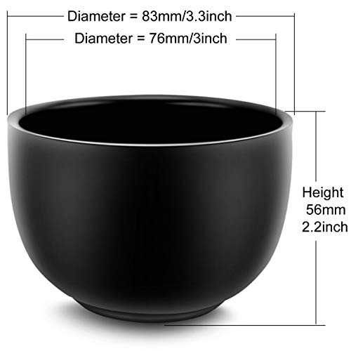 SANWA Deluxe Heavyweight Black Shaving Brush Razor Stand with Stainless Steel Soap Bowl Set,Dad Gifts,boyfriend Gifts,Husband Gifts for Him