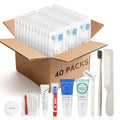 Toiletry Kits Homeless Personal Hygiene Care Package Kits Supplies In Bulk, Disposable Travel Size Essential Women Men Toiletries Set for Hotel,Charity,Camping,Travel (7.1 Inch, 40, Count)
