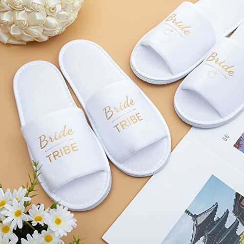 Ramede Set of 12 Bridesmaid Slippers Disposable Wedding Bride Slippers Bulk Bridesmaid Gifts for Wedding Day Bridal Party Women Bachelorette Party Favor(1 Size)